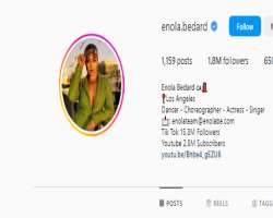 Alongside being a TikTok star, she is also popular on Instagram, having over a million fans on the platform.